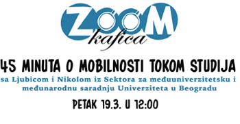 Zoom кафица – 45 минута о мобилности током студија, петак, 19. март у 12 часова