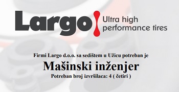Компанији Ларго потребни машински инжењери – Конкурс