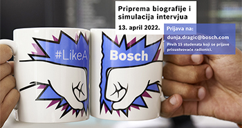 Студентска Bosch радионица: Припрема биографије и симулација интервјуа – 13. април