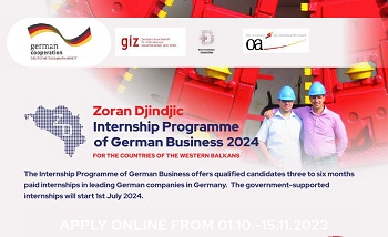 Koнкурс за Програм стипендија немачке привреде Зоран Ђинђић за 2024.год.