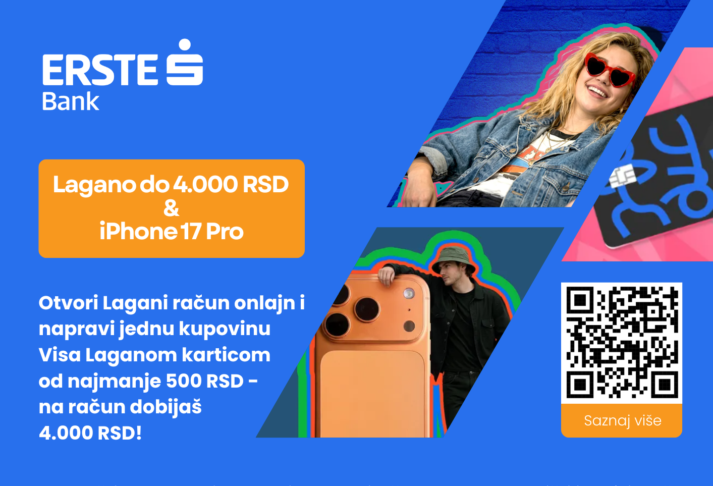 Ерсте банка нуди младима бесплатан рачун и бонус од 4.000 динара